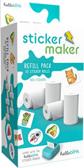 Sticker Maker Refill Pack – 10 Rolls: 5 Round, 5 Square – Makes 400 Custom Stick