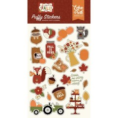 EP Puffy Stickers I Love Fall Pumpkins Fox Tractor Leaves Falling Autumn Calling