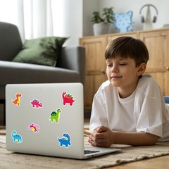 1400Pcs Dinosaur Stickers – 16 Cute Designs for DIY Crafts, Classroom Decor & Re