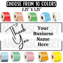 50 Custom Thank You WATERPROOF 2.25″ W/ BUSINESS NAME STICKERS LABELS SEALS