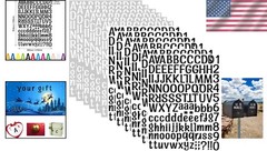 Classic Black & White 1512 Letter Stickers – Waterproof for Indoor & Outdoor
