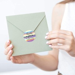 500Pcs Thank You for Supporting My Small Business Stickers Holographic Stickers