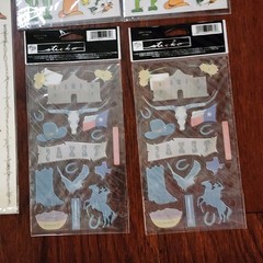 Lot Of 5 Packs of Western Cowboy Texas Scrapbook Stickers Stick-a-bilities