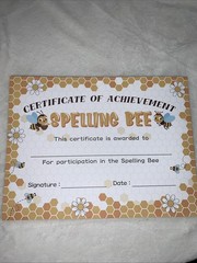 100 Pcs Spelling Bee Achievement Award Certificates 11×8” Recognition 4 Ripped
