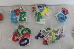 Lot Over 250 Puffy Letters Numbers Figures Shiny Fabric Scrapbook Teachers Craft