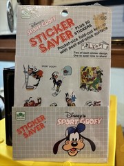 1984 Vintage Disneys SPORT GOOFY Sticker Saver, Album & Stickers. Original Wrap