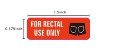 500 Colorful For Rectal Use Only Stickers 1.5 x 0.375 Durable Labels