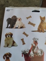Vintage Puppies Dogs Hallmark Animal Stickers 2 Sheets 40pc-NIP