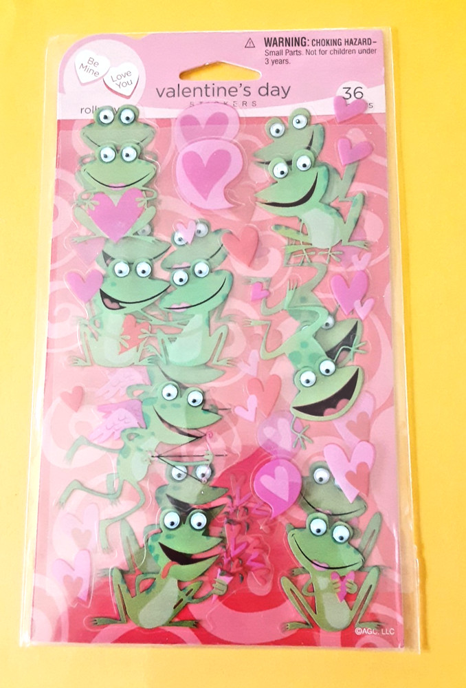 AGC google eyed frogs sticker pkg (free ship $20 min US only)