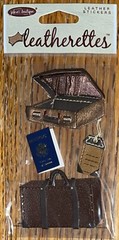 RARE Jolees Mini Leatherettes Vacation Passport Baggage Luggage Tag Scrapbook