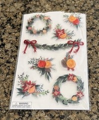 6 Packs The Paper Studio HOLIDAY Acetate Dimensional Stickers Glitter Christmas