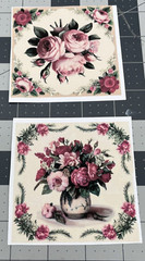 6 Vintage Pink Floral Card Toppers Collage Supplies Scrapbooks Junk Journal