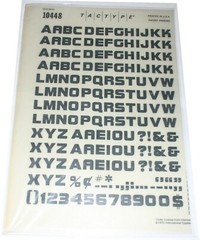 TACTYPE 10448 BOLT BOLD 12 x 16 Medium Sheet Dry Transfer