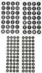 (10 Packs) Chalkboard Theme Letter Sticker – 144-Pack Round Alphabet Labels