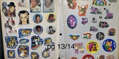 1 Full Binder Page front/back Vintage 80s 90s Stickers Puff Scratch n Sniff Good