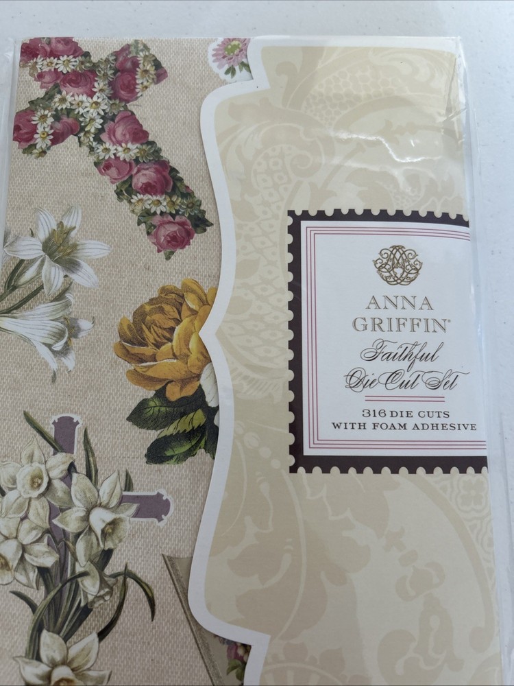 Anna Griffin Faithful Die Cut Set– 316 die cuts with foam adhesive NEW