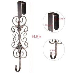 2 PCS Wreath Hangers for Front Door 15.5″ Wreath Hook Over The Antique Copper
