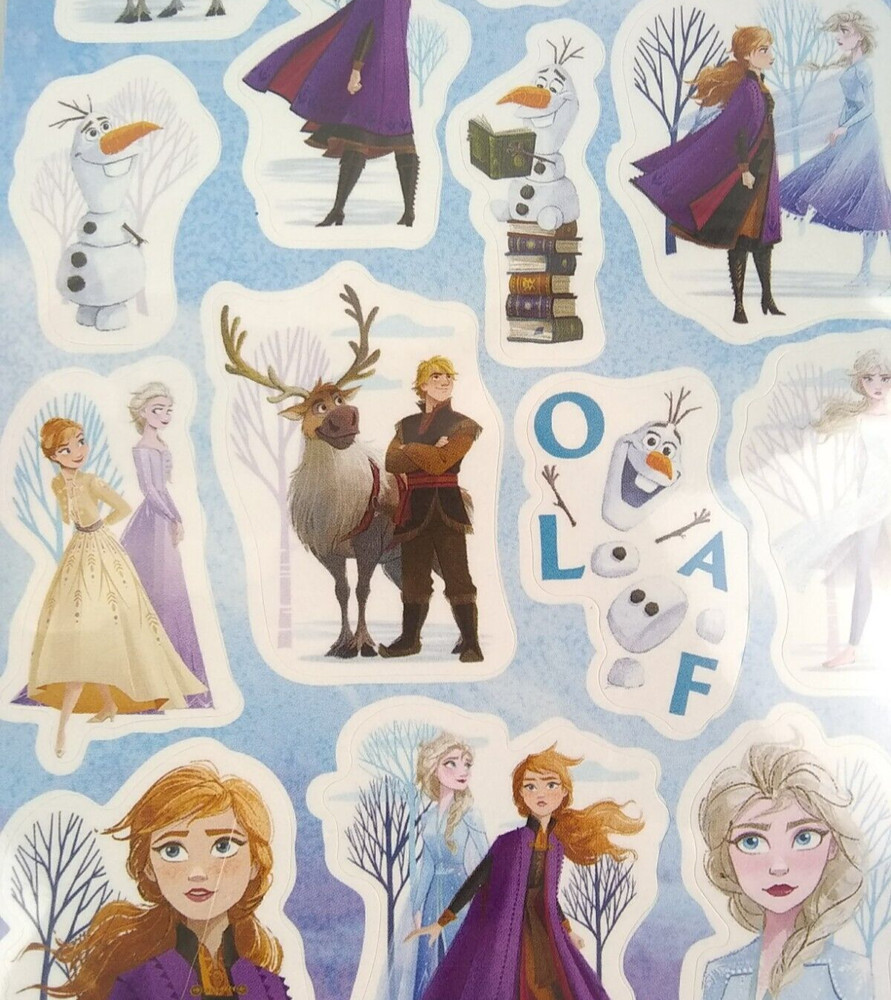 Disney Elsa Frozen 2 Stickers Kids Olaf Kid Squad Anna Sven 3 Sheets 42 ct 3+