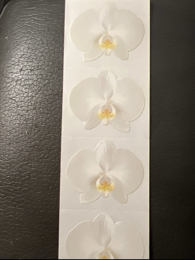 *Mrs. Grossman’s Stickers Flowers White Orchid