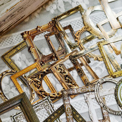 100 Pcs Vintage Frame Stickers Metallic | Scrapbooking Stickers for Journals, Pl