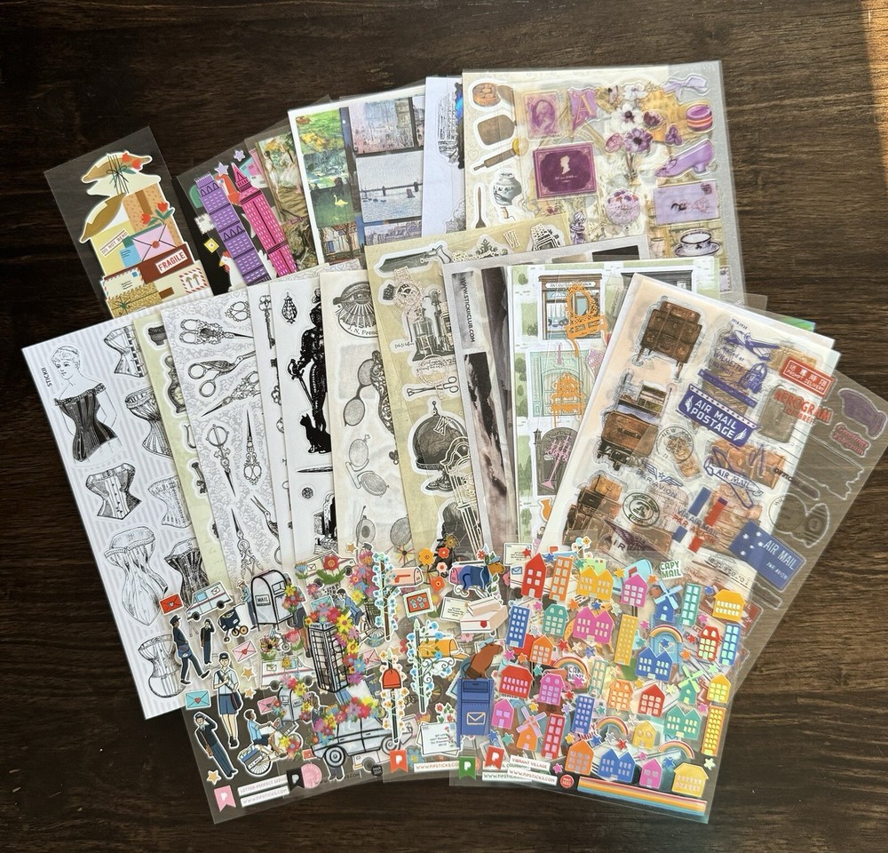 Stickiiclub And Pipsticks 43 Sheet Houses, Buildings, And Mail Sticker Bundle 1