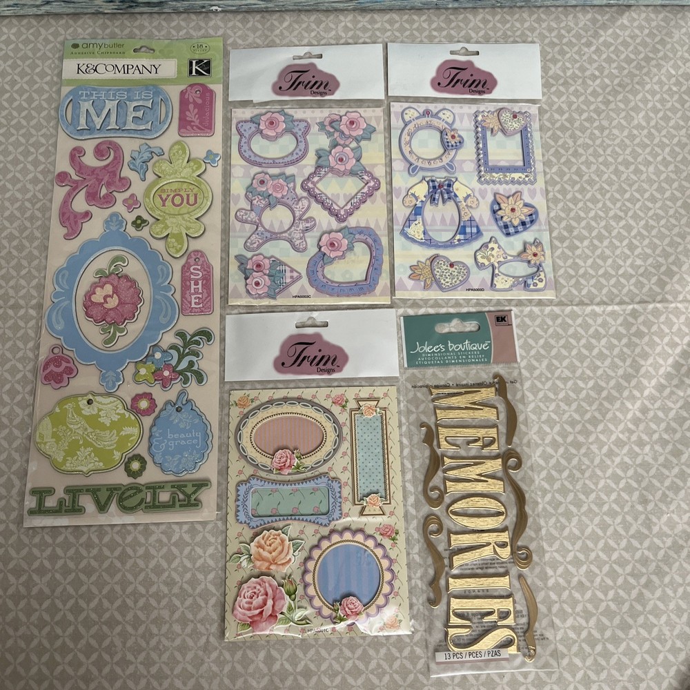 Frame And Quote Stickers Lot Of 5 Scrapbooking