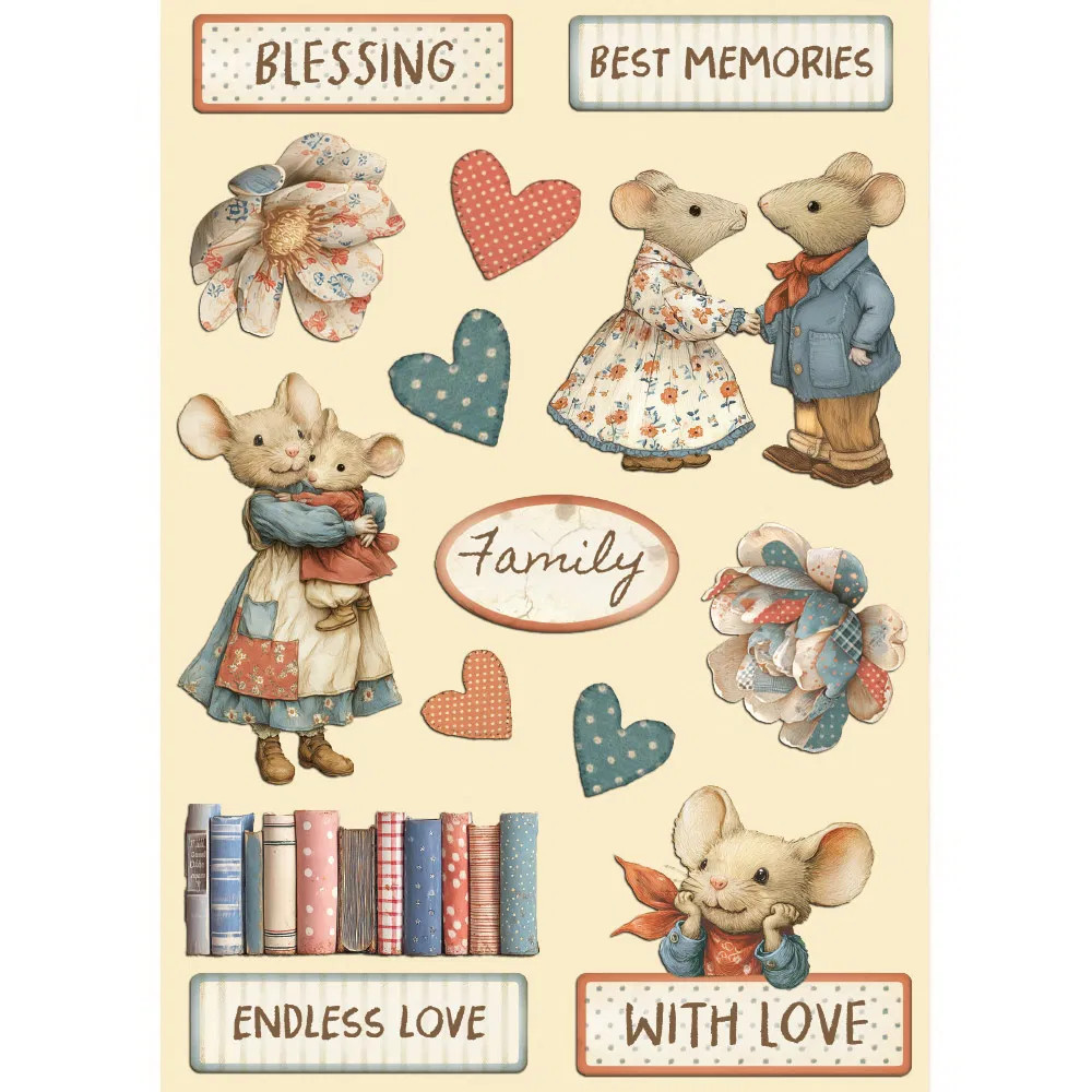 Stamperia Family A5 Wooden Colored Shapes