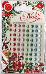 Craft Consortium NOEL ENAMEL DOTS (80PC) scrapbooking