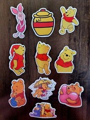 WINNIE THE POOH STICKERS x 10 LARGE PIGLET TIGGER EEYORE UMBRELLA HONEY BED WIN2