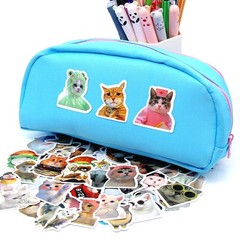 50/100pcs Funny Cat Stickers Cartoon Cute Decals Toy Stationery Guitar Phone
