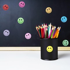 1.5 Inch Shiny Happy Face Stickers Circle Dots Labels Reward Stickers Teachers S