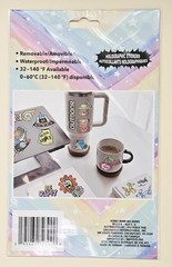 Food Emoji Holographic Sticker sheet. Waterproof