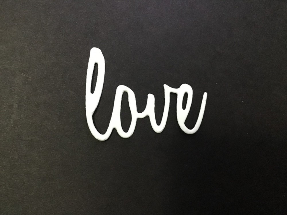 “ love “ Word Die Cut Embellishments 8pcs 1” x 1-1/4” Scrapbook Cards Crafts
