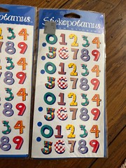 3 sets – Stickopotamus Colorful Numbers Scrapbook Binder Stickers Polkadots