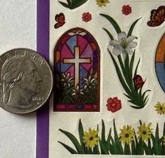 RELIGIOUS Stickers (12pc)Mello Smello•Stain glass Window •Church•Card Making•