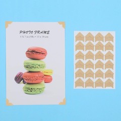 DERAYEE 12 Sheets/288 PCS Photo Corner Stickers, Self-Adhesive Photo Mounting
