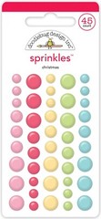 Crafts Doodlebug Puffy Sprinkles Dots Various Sizes Christmas Asst Red Pink Blue