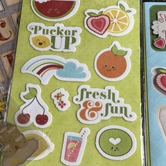 NOS Imaginisce Berrylicious Stickers, NICOLE INDUSTRIES, Patchwork ALPHABET