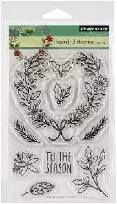 Penny Black Creative Clear Stamps HEART CHRISTMAS