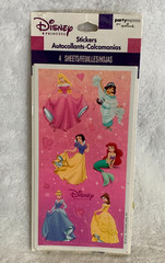 New Sealed Hallmark Party Disney Princess Belle Ariel Aurora Jasmine Stickers