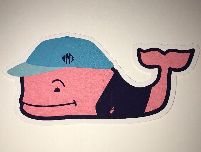 Authentic Vineyard Vines Passport To The Good Life Whale Sticker 4 1/2″ X 1 7/8″