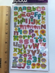 EK Success Sticko Lot Girlie Girl Scrapbook Stickers Unicorns Narwhals Bling Owl