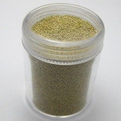 50Gram Light Gold Glass Micro Beads Microbeads No-hole Embellishment+Storage Box