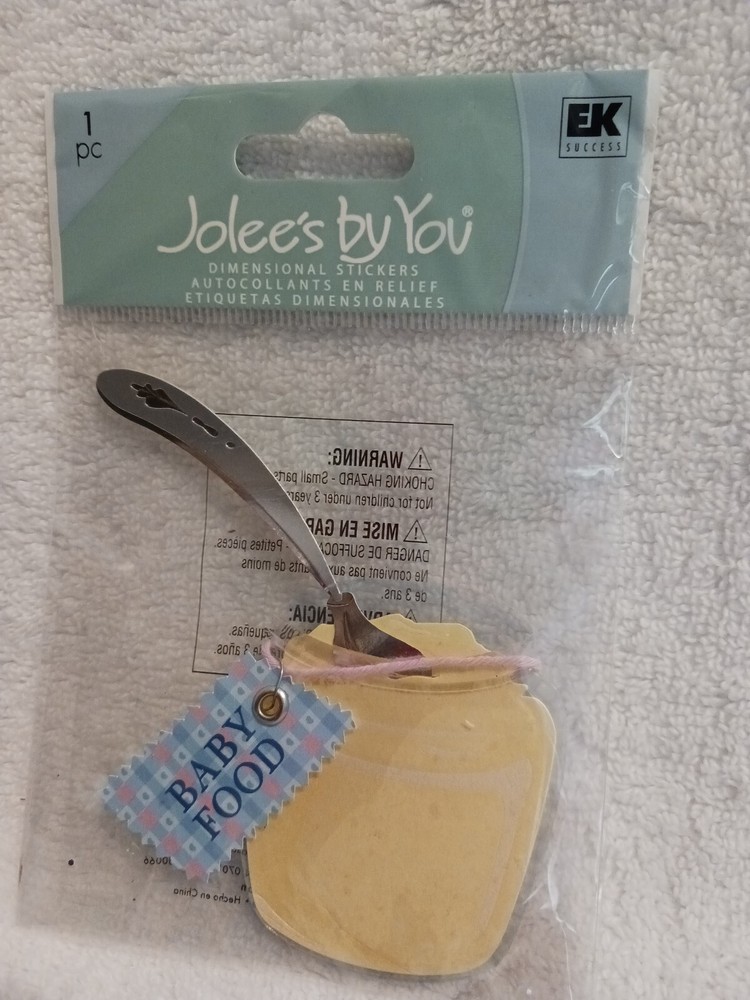 RARE Jolees Boy Girl Baby Food Spoon Scrapbook Stickers Homemade Feeding Infants