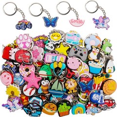 30/50/100/200pcs Bulk Keychains, Non-Repeating Cute Keyrings, Assorted Keycha…