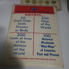4 -Vintage Whitman 100 United States State Seals and Birds Stamp Labels.