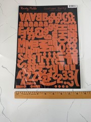 Rusty Pickle Orange Costume Party Alphabet Stickers Scrapbooking Crafts Deco Art