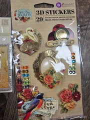 3D Stickers Scrapbook Crafting Lot Prima Little B K&Company Elizabeth Craft Lot