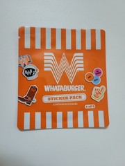 Whataburger Sticker Pack 4 Of 5—- 8 Stickers, Food & Drink Theme, Orange/White