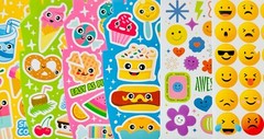 Sticker Bulk Smiley funny Face Happy Smiles food dessert – 10